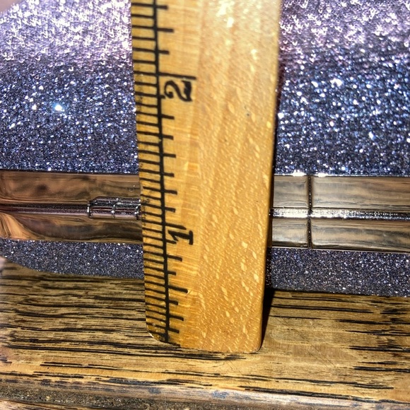 RSVP silver evening clutch or shoulder bag, hard case, see pics for size $20 - Picture 6 of 7